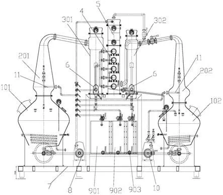 Herstellungsverfahren für Einsäulenbrenner mit zwei Kesseln